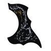 Black 41in Guitar Pickguard Scratch Resistance Decorative Flower Bird Printing Guitar Pick Guard
