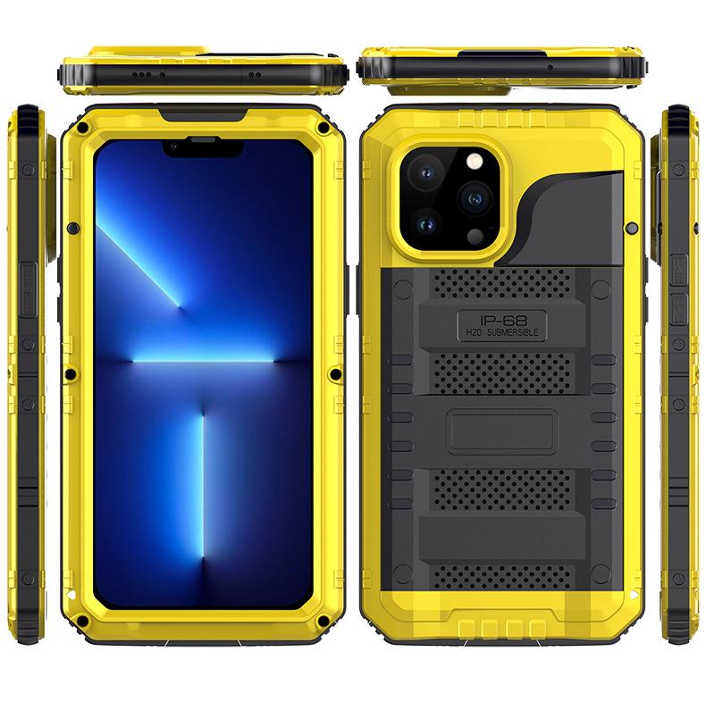 

Водонепроницаемый защитный металлический чехол для Apple iPhone 14 Pro/Pro Max iPhone 14 Pro жёлтый