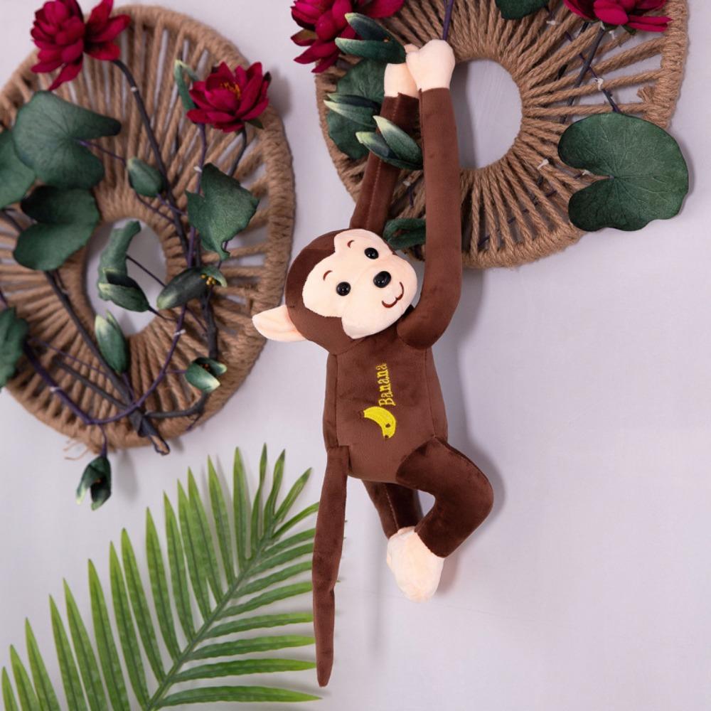 Long-armed Hanging Monkey Plush Toy Animal Monkey Long Arm Tail Monkey Doll  Decoration