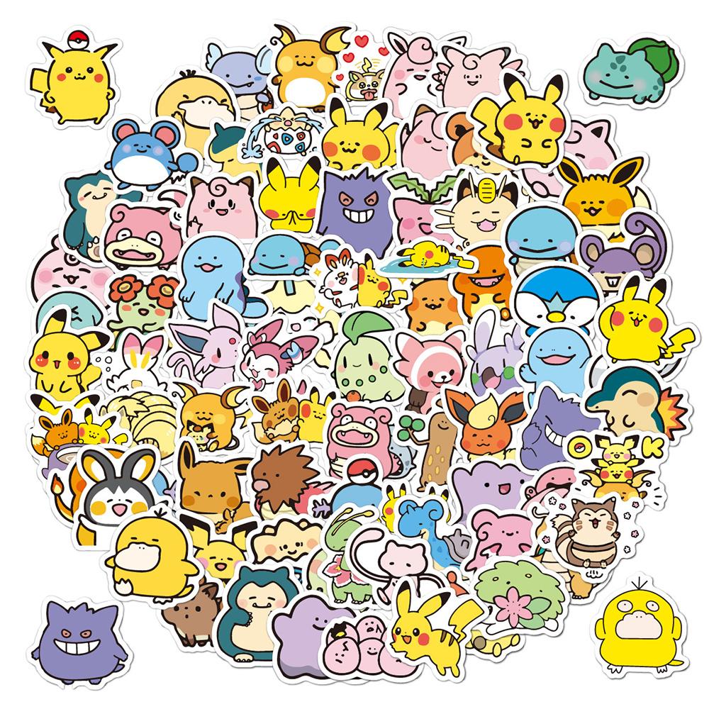 10/30/50/100pcs Kawaii Anime Cartoon Stickers Waterproof Decals Toys DIY Laptop Phone Case Notebook Decoration Sticker