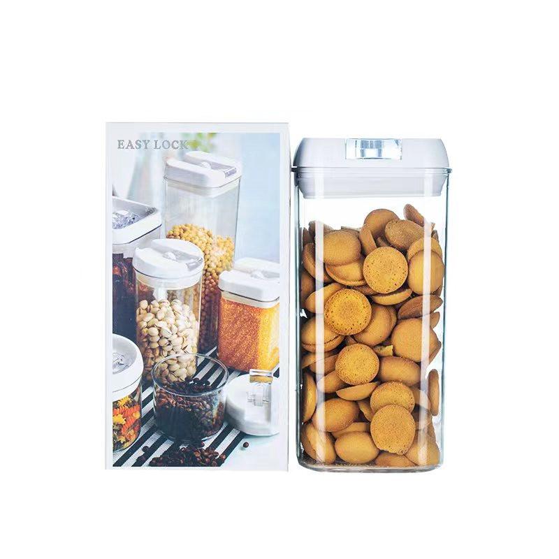 NOVÁ Utěsněná Nádoba Průhledná Skladovací Nádrž Skladovací Box Spona Více Specifikací Kuchyňská Skladovací Nádoba Utěsněná Odolná proti Vlhkosti