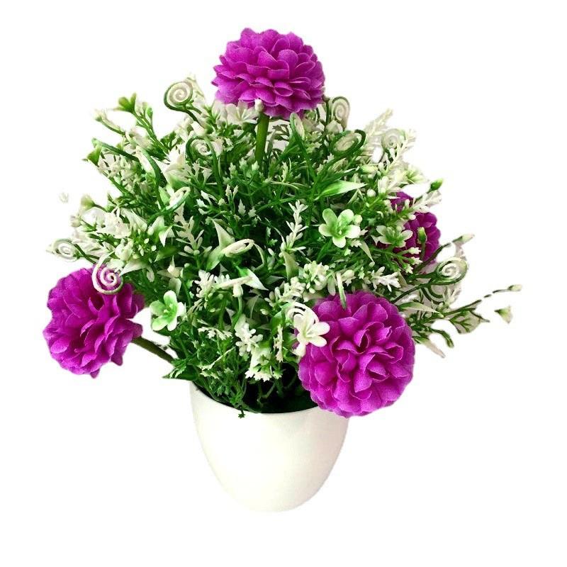 Flowers Simulated Hydrangeamacrophyllas Potted Plants Decor Desktop