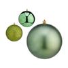 Boules de Noël - Lot de 6 - Plastique - Vert - Ø 12 cm