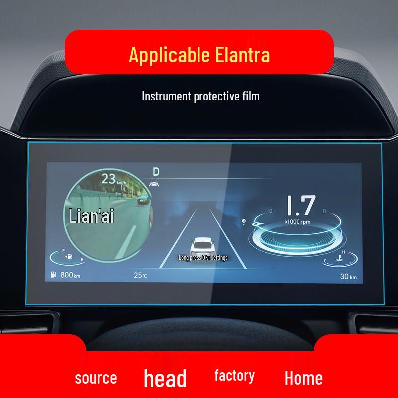 Hyundai Elantra Navigation Screen Protector: Fits 25 Models, Tempered Film for Center Console & Instrument Screen