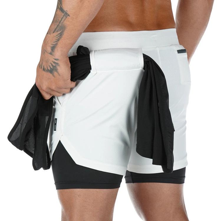 Trendy Plus Size Men's Quick-Dry Outdoor Fitness Shorts - Summer Sports Shorts for Adults