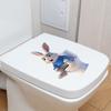 Self-adhesive Cute Rabbit Toilet Stickers for Bathroom Home Decor