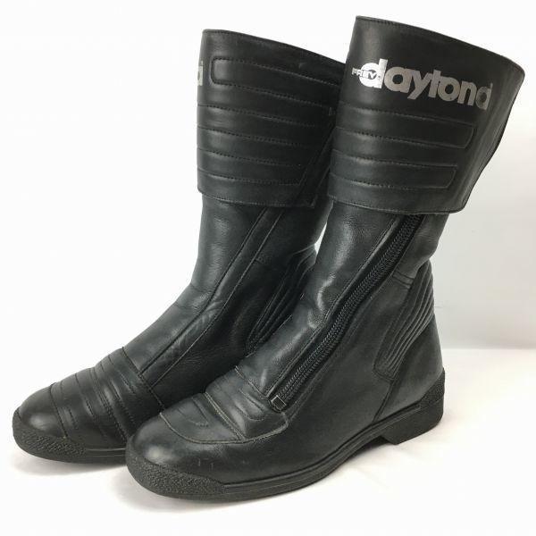 FREY Daytona Motorradstiefel Fahren Touring Größe 38 (Ca.. 23.524.5cm) Schwarze Stiefel/Schuhe(GEBRAUCHT)
