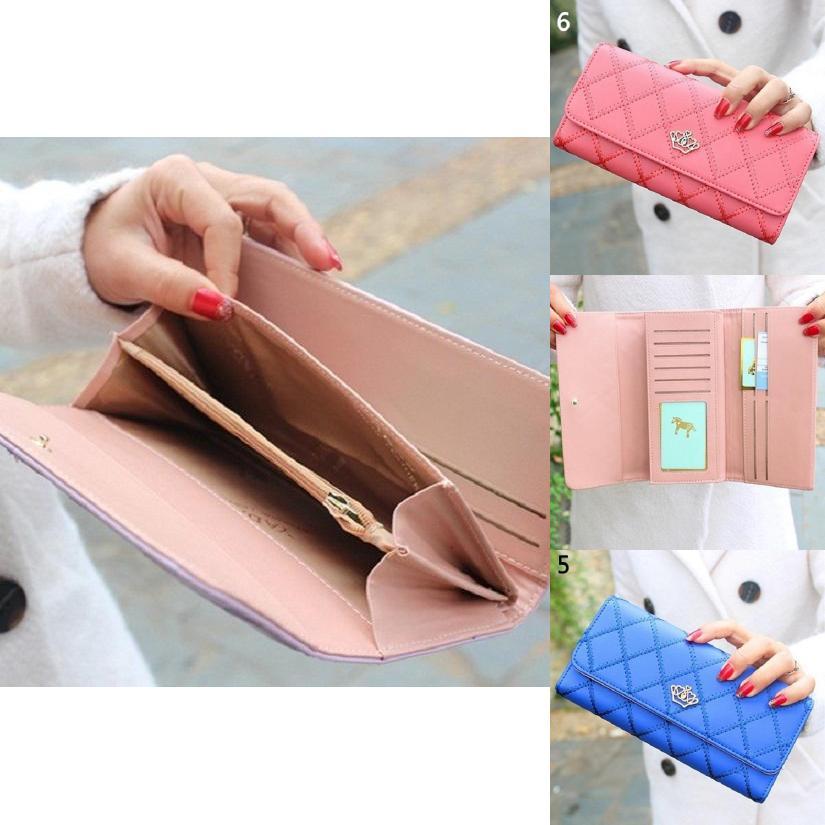 Elegant Lady Faux Pu Leather Long Purse Clutch Card Wallet With Timeless Appeal
