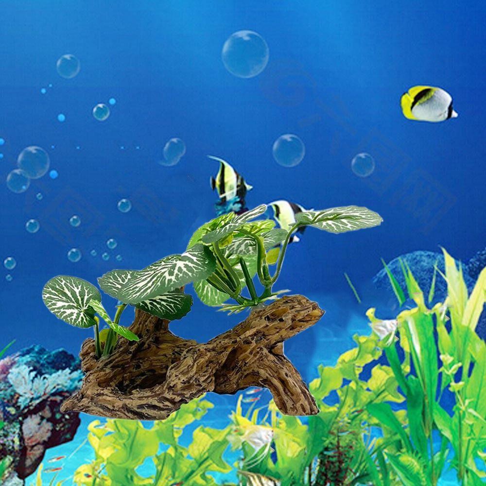 Decorative Aquarium Artificial Plants Simulation Underwater Grass Sunken Wood  Landscaping