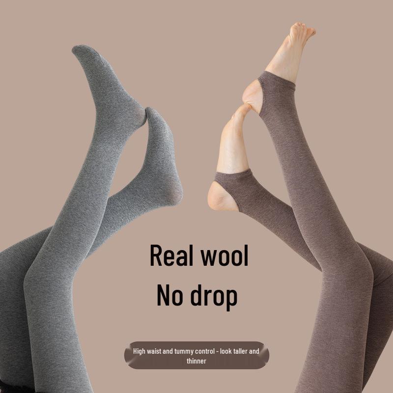 Damen Fleecegefütterte Bauchweg Leggings - Warme Verdickte Baumwoll Steg Strumpfhose für Winter & Herbst