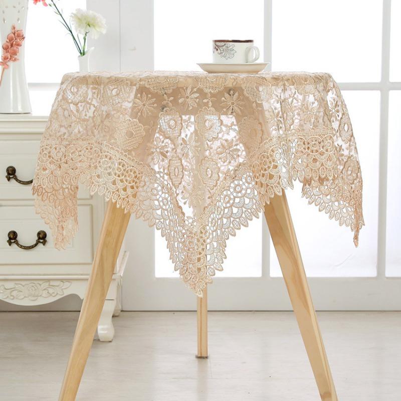 Lace Table Cloth Retro Embroidery Reception Tablecloths Decoration Party Valentine's Day Table Clothscountryside Wedding Holiday Round Table Fabric