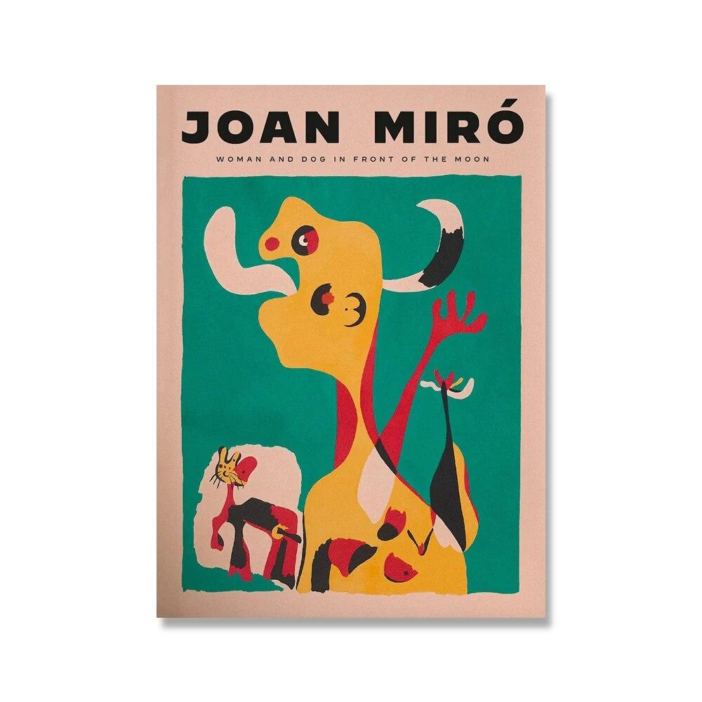 Joan Miro Vintage Abstract Expoziție Artă de Perete Pictură pe Pânză Postere și Printuri Nordice Imagini de Perete pentru Living Decor Acasă Fără Ramă