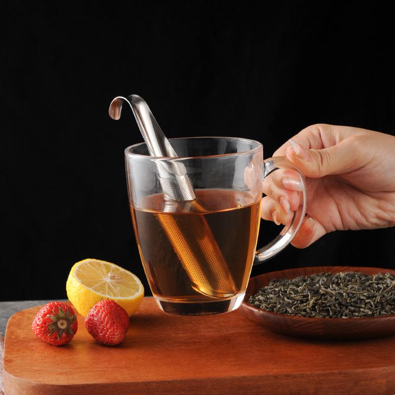 1 buc 304 din oțel inoxidabil ceai pentru bere filtru de ceai telescopic agățat tip țeavă mâner pâlnie de ceai țeavă de ceai stick de ceai filtru de ceai