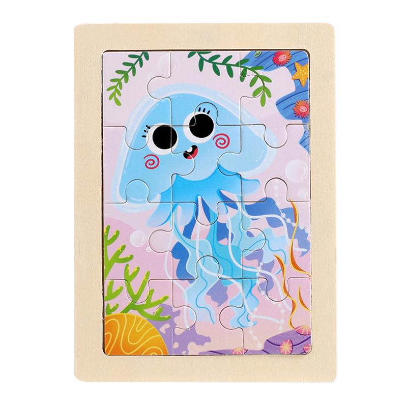Early Education Wooden 20-Piece Puzzle Board for Infants and Young Children (Ages 0-6)