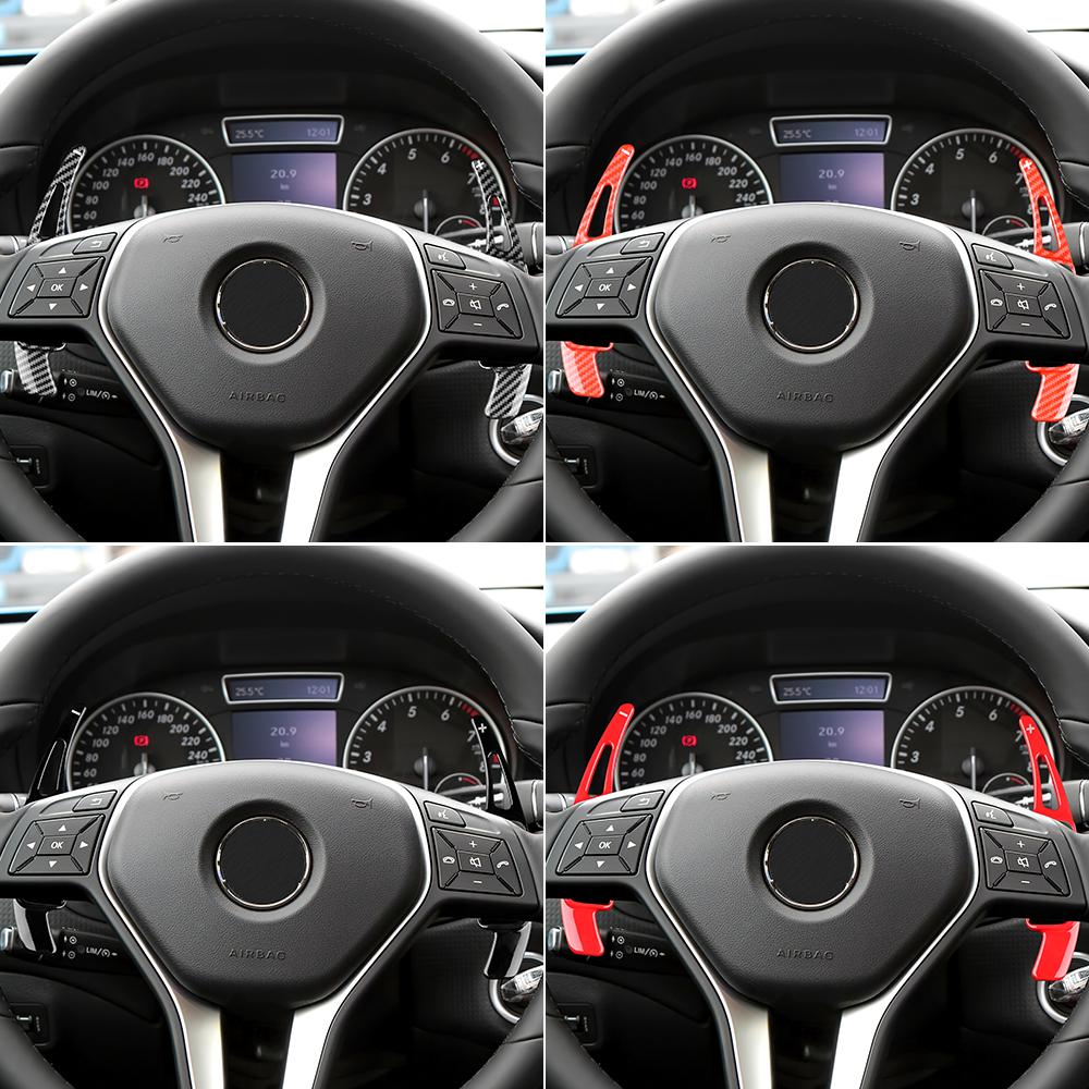 Carbon Abs Car Steering Wheel Paddle Shifter Cover For Mercedes Benz A B Class W447 W176 W246 MB SLK R172 CLA C117 GLA X156