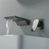 Grey Bathroom Faucet In Wall Brushed Gold Basin Faucet  Black Waterfall Faucet Spout Mixer Tap Set Combination Blanoir Brass Tap