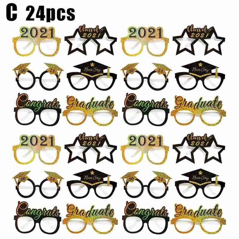 Paper Glasses 2021 Graduation Decoration Eve Party Photo Booth Decor T1P7 Paper Glasses 2021 Graduation Decoration Eve Party Photo Booth Decor T1P7