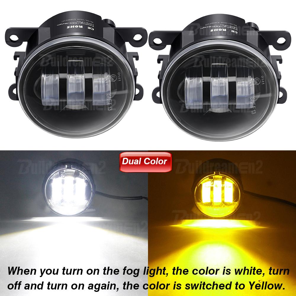 2 Pcs Car Front Fog Light 60W H11 LED Lens Fog Lamp For Mitsubishi Mirage Space Star Hatchback 2017 2018 2019 2020 2021 2022