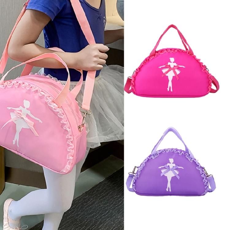 Girl Ruffle Lace Ballet Dance Bag Cute Handbag Crossbody Shoulder Bag Backpack