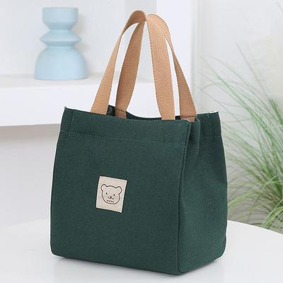 Fashionable Canvas Bag Handbag Bento Lunch Box Small Cloth Bag Hand Held