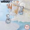 WOSTU 925 Silver Blue Opal Seahorse Pendant Fantasy Jellyfish Charm Octopus Bead Fit Bracelet DIY Ocean Jewelry Gift