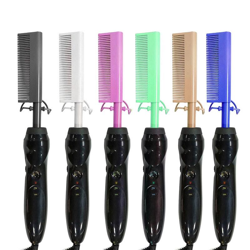 Masterlee Custom Logo Hot Hair Comb Professional Hair Straightener Electric Copper Heater Comb