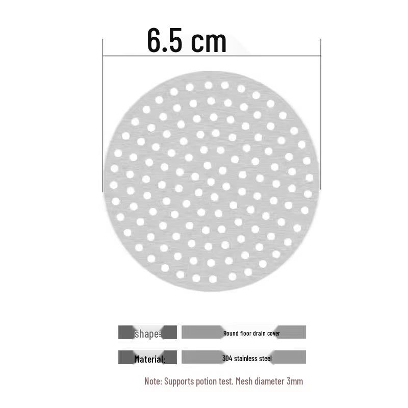 304 Stainless Steel Square Mesh Drain Cover - Anti-Clog Sink and Bathroom Hair Trap