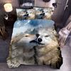 3D Animal Wolf Three-Piece Bedding Home Textile Duvet Cover Printed Sheet Pillowcase Set