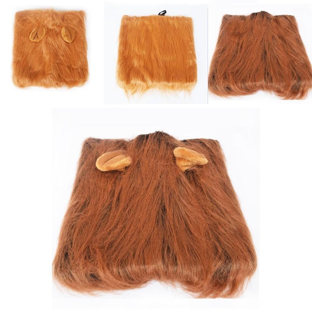Fancy Pet Costume Lion Mane Wig For Cats And Dogs Premium Quality Halloween Cosplay