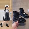 Mädchenstiefel Frühling und Herbst Kinderstiefel gestrickte Kinderkurz