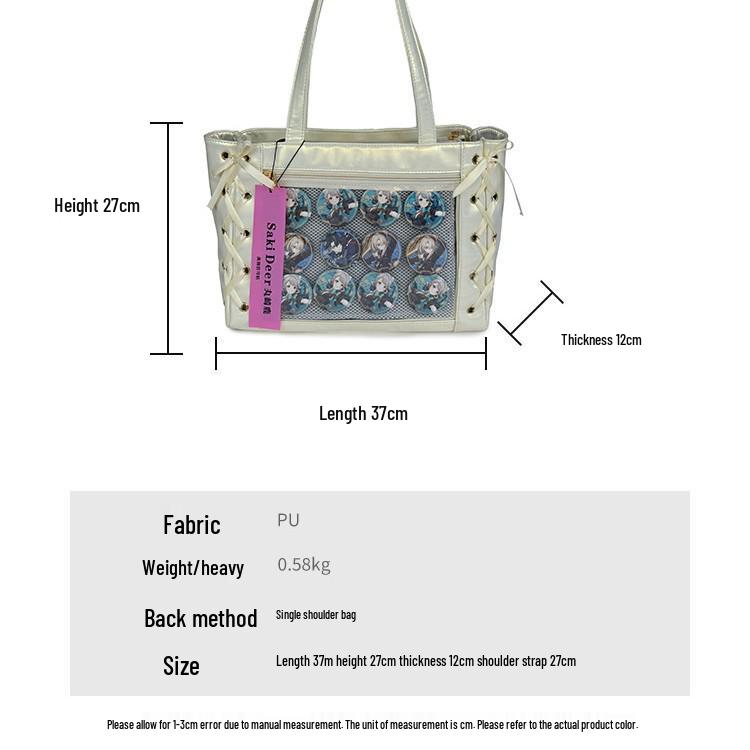 Large Capacity Cross-Border Japanese Anime Ita Bag with Bow Ribbon - Single Shoulder and JK Tote Style