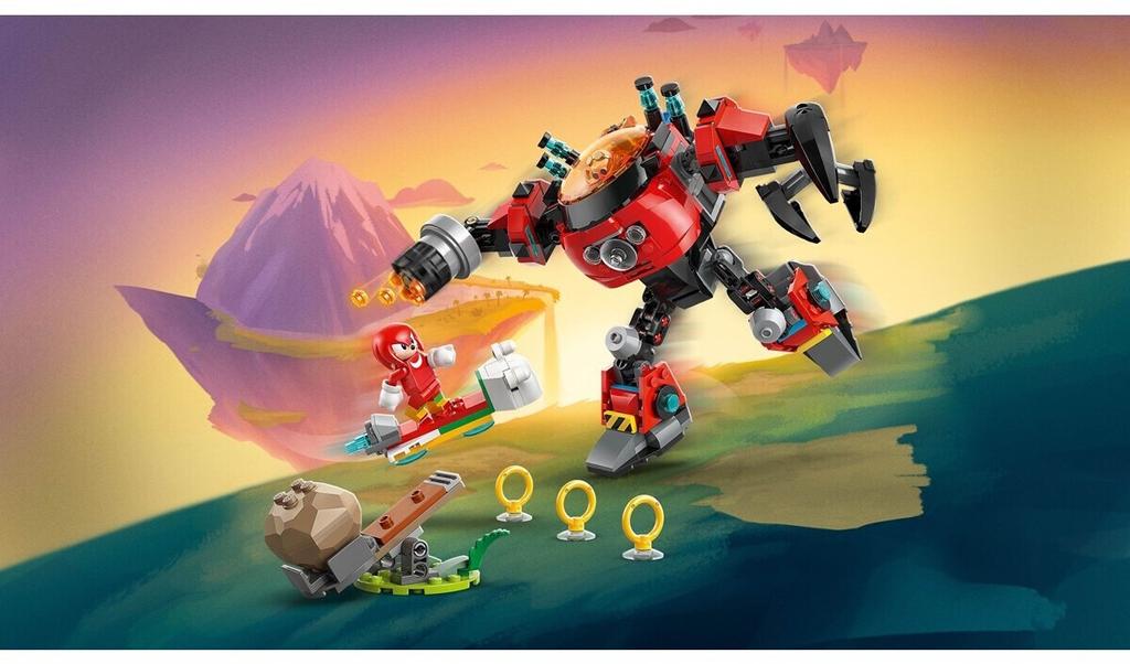 LEGO Sonic The Hedgehog Building Set – Knuckles Vs. Dr. Eggman's Egg Breaker Mechs (77005)