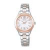 HFE002J Ladies Watch S Series Made In Japan Solar Radio Controlled Full Auto Calendar (Date) Silver & Pink Gold Dial White 2026 Model