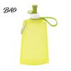 Silicone Travel Bottle 500ML Collapsible Water Bottle, Portable Folding Drinking Bag, Foldable Sport Pouch with Lanyard for Outdoor Hiking Cycling