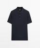 Masimodutti Merino Wool Knit Polo Sweater