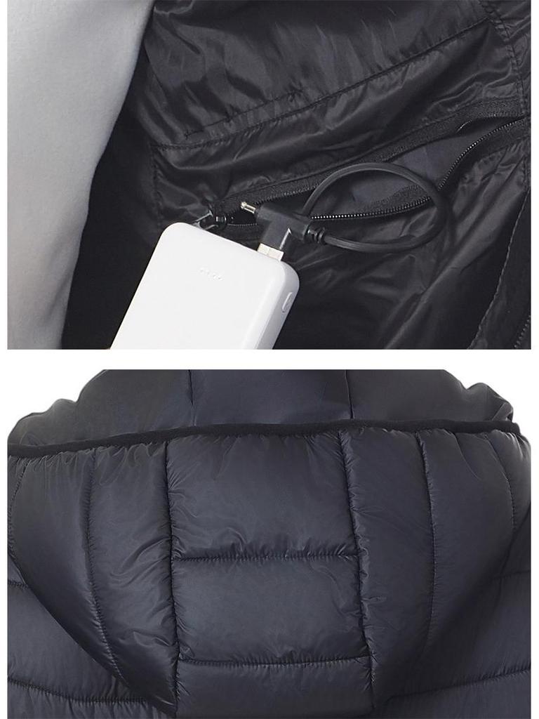Smart Heated Winter Jacket: 27-Zone Temperature Control, Unisex Hooded Coat