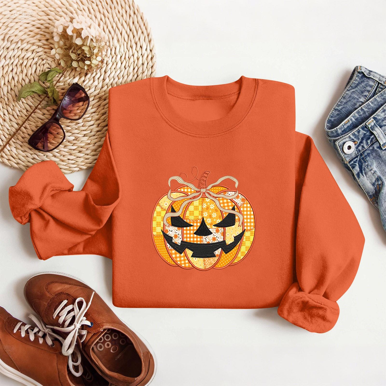 

Женские топы Женский свитшот с длинным рукавом Повседневный с круглым вырезом Свободного кроя Пуловер Флисовые топы M оранжевый