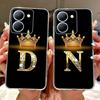 Fashion Letter Phone Case For Vivo Y36 5G (V2248) / Y27 5G (V2302) Clear TPU Slim Cover For Vivo Y36 Y27 5G Soft Silicone Cases