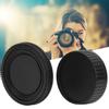 Black Plastic Portable Lens Rear Cover Body Front Cap Kit Fit for Minolta MD Mount Camera