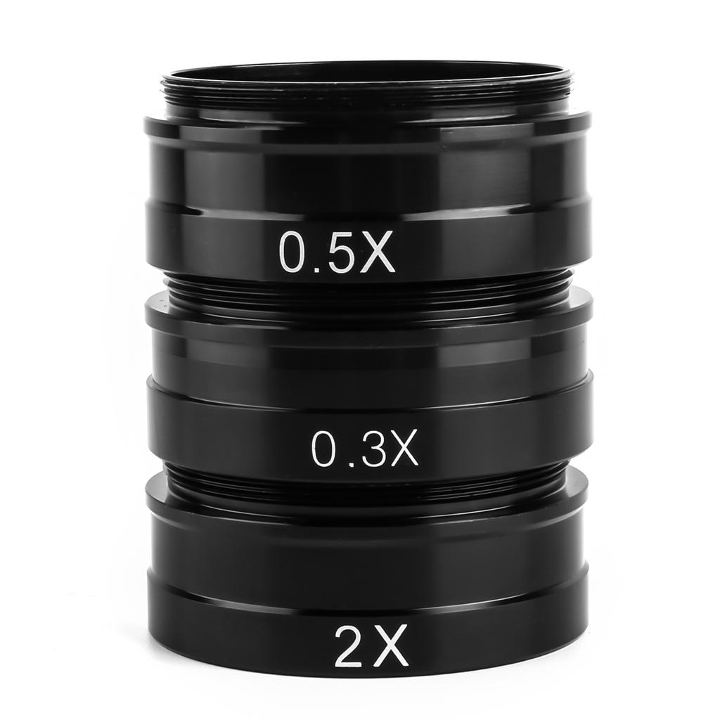 Barlow Lens 0.3X 0.5X 0.75X 2X 42mm Install Thread Professional Monocular Microscope Auxiliary Objective For 10A 120x 180x 300x