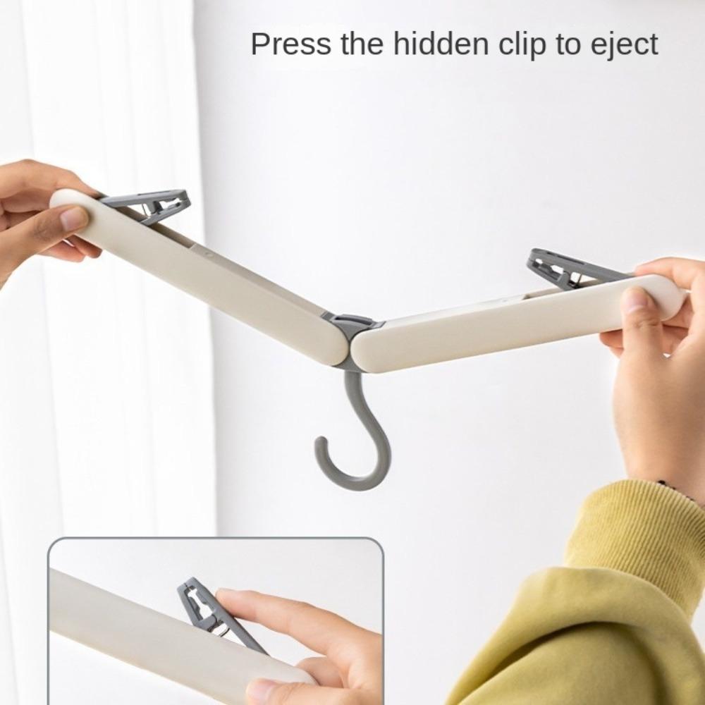 2PCS Nordic Style Portable Hanger Plastic Multifunctional Hanger Travel Folding Hanger  Travel Use