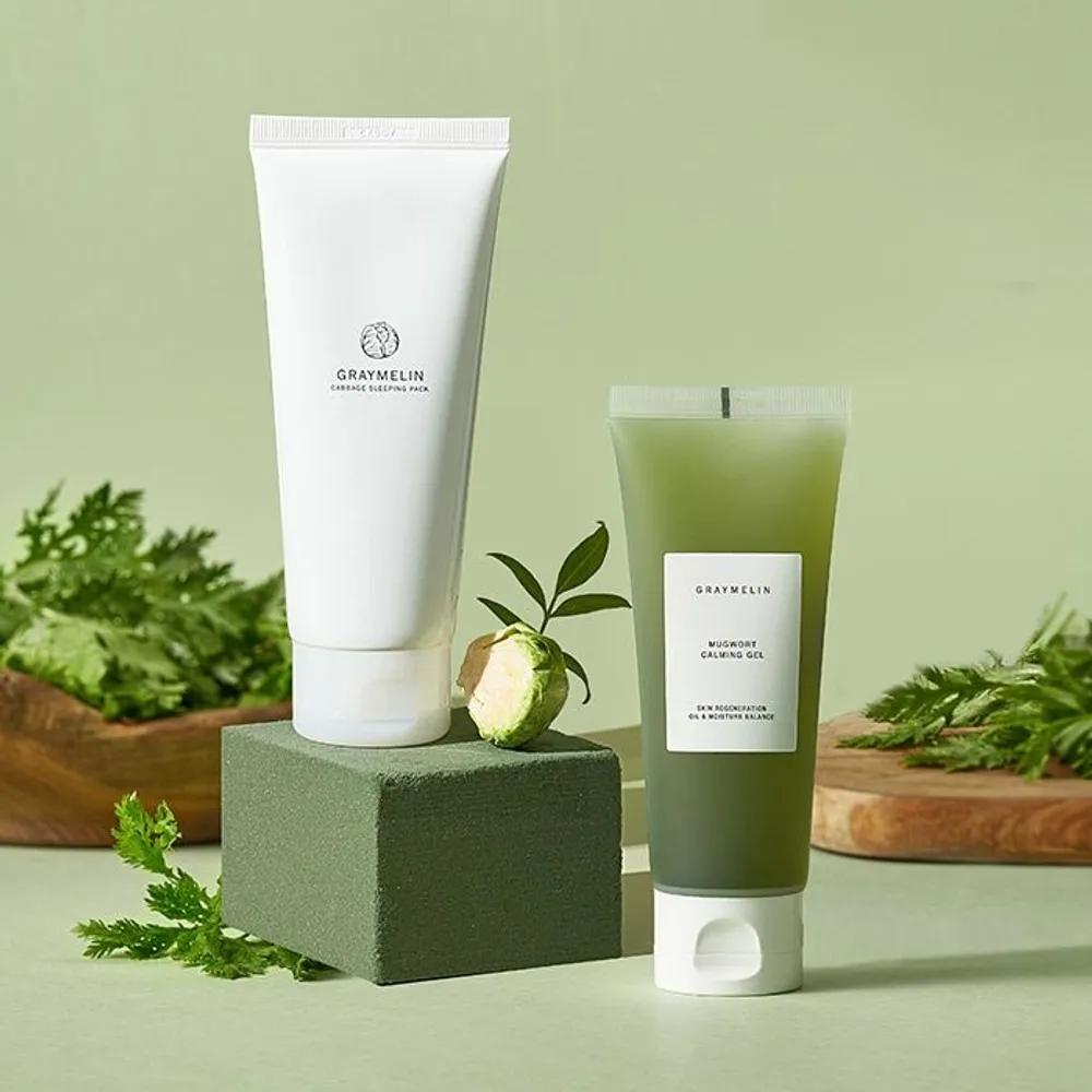 

Cabbage Sleeping Pack + Mugwort Calming Gel 150g Set