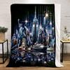 New York City Nightscape Print Blanket Soft and Cozy Perfect for the Living Room Bed Sofa or a Nap,gift