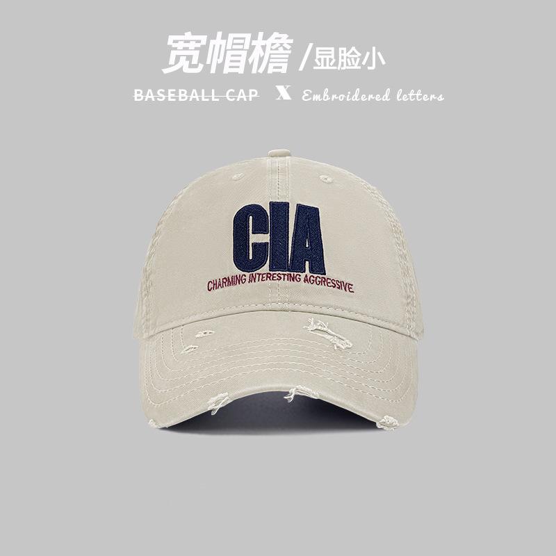 

Broken letter baseball cap female street versatile face small cap couple travel shade leisure Adjustable светло-серый