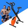 40*65*110cm Orange+Black Foldable Cardio Indoor Cycle LED Display Dynamic Bicycle Exercise Bicycle Spinning Cycling Training Equipment