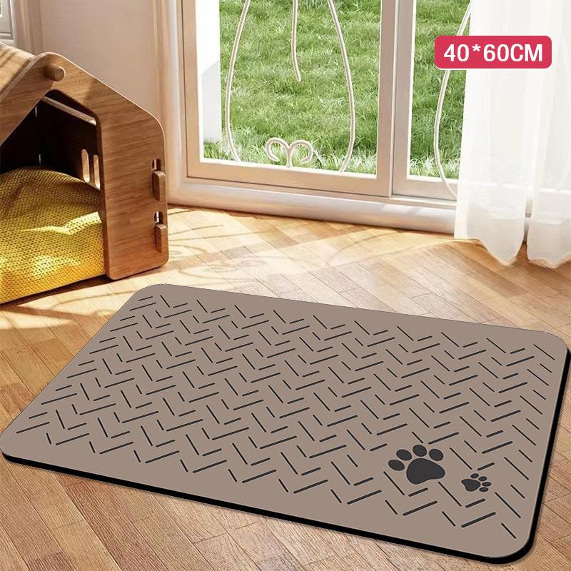 Absorbent Pet Feeding Mat Waterproof Placemat For Dog Cat Food Water Bowls Quick-Dry Rubber Backing Non-Slip Home Pet Mat