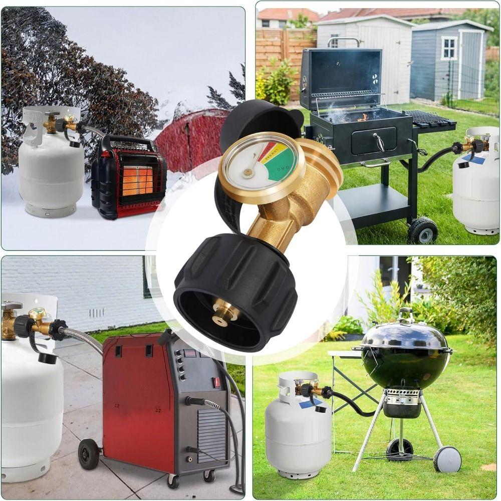 Leak-proof Propane Tank Connector QCC1/Type Propane Tank Gauge Camping Grill