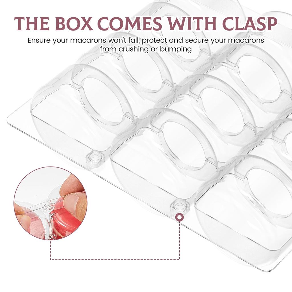 12Pcs Mini Dessert Cake Box Macaron Cake Container Transparent Cupcake Pastry Baking Packaging Boxes Wedding Party Supplies
