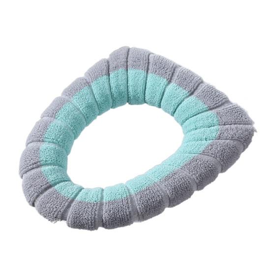 Toilet Seat Cover Mat Soft Velvet Fabric Universal Bathroom Toilet Seat Cover Washable Closestool