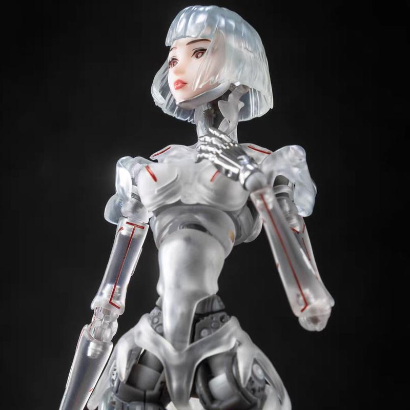 18cm Bone Workshop 1/12 Articulated Action Figure Ai Agent Lady Transparent Mechanical Body Desktop Ornament For Anime Fans